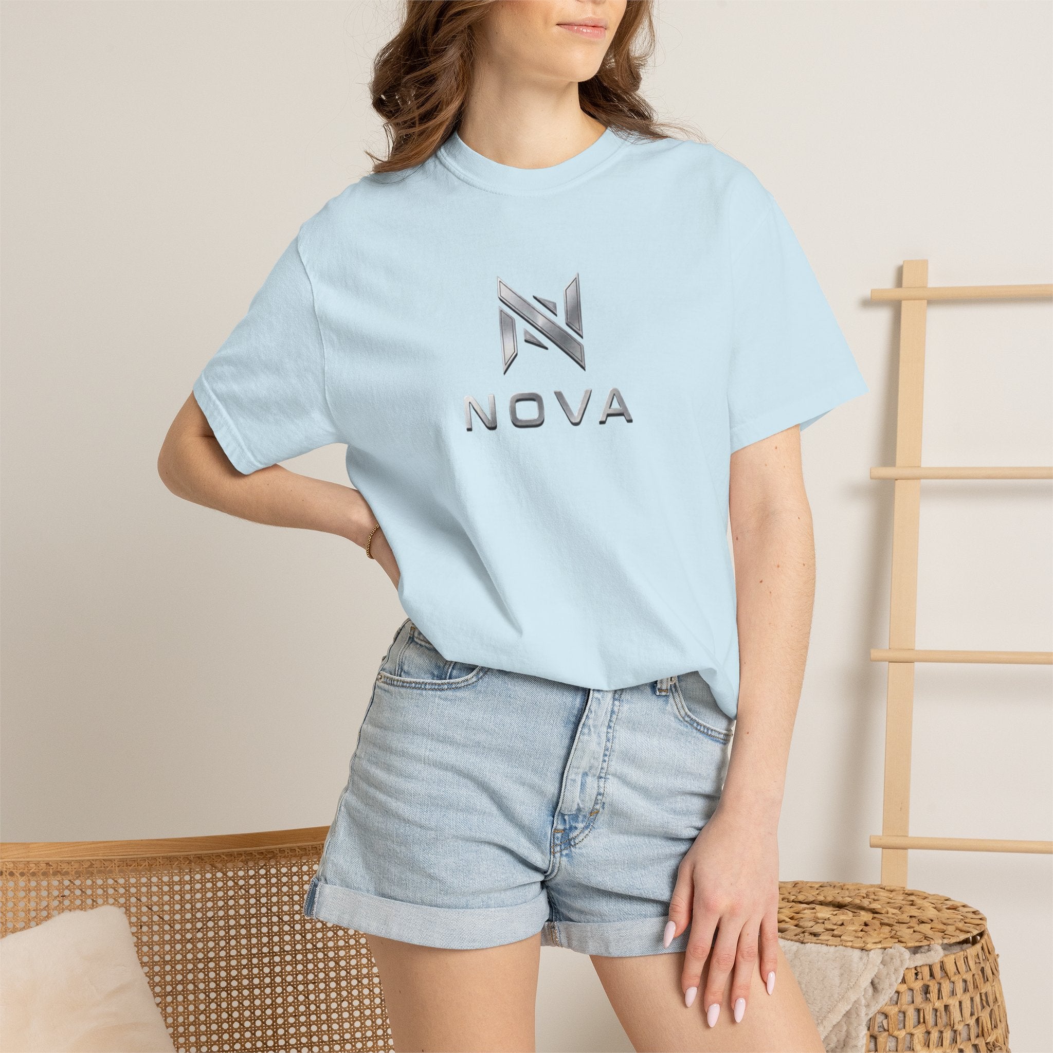 Nova  T-Shirt — Metallic Geometric Back Graphic Tee