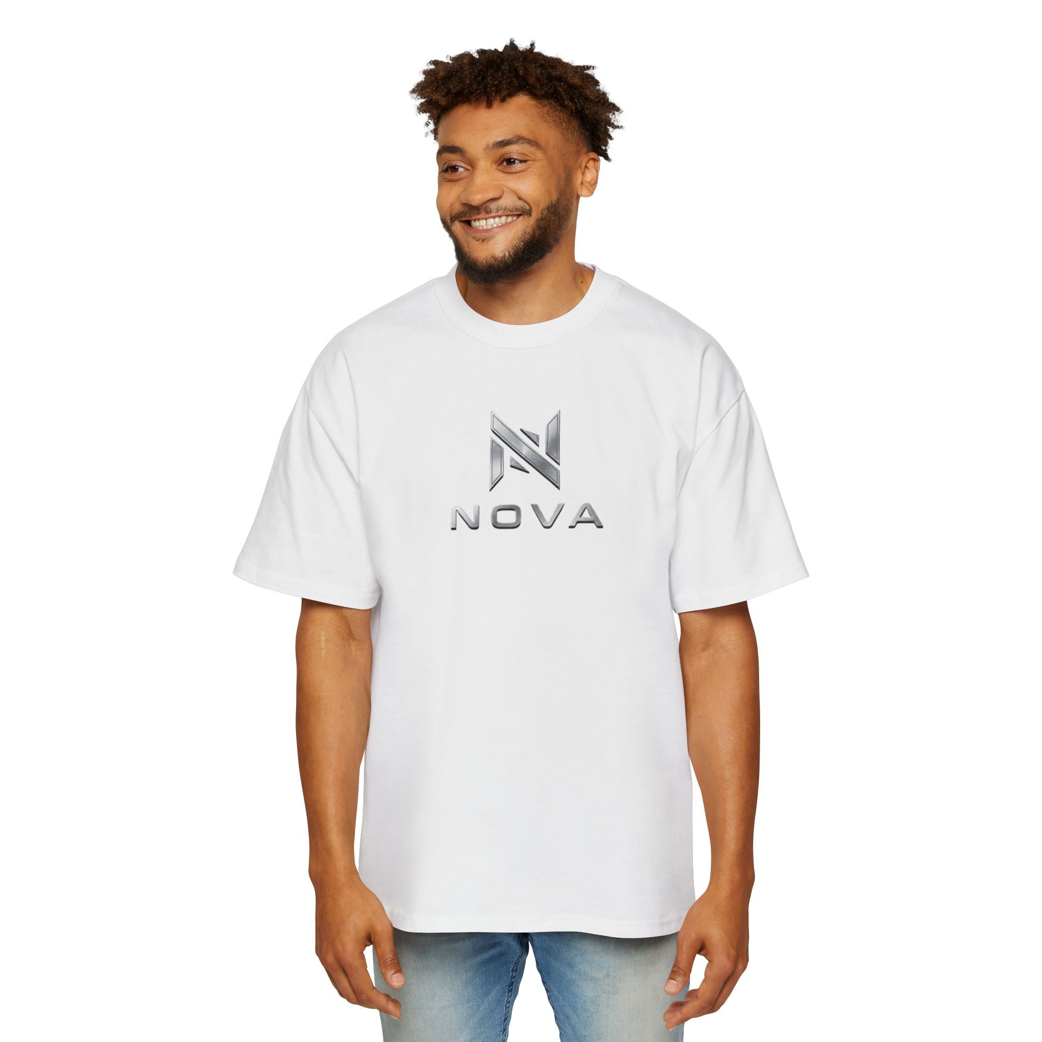 Nova  Tee — Minimalist Men's Oversized White T-Shirt