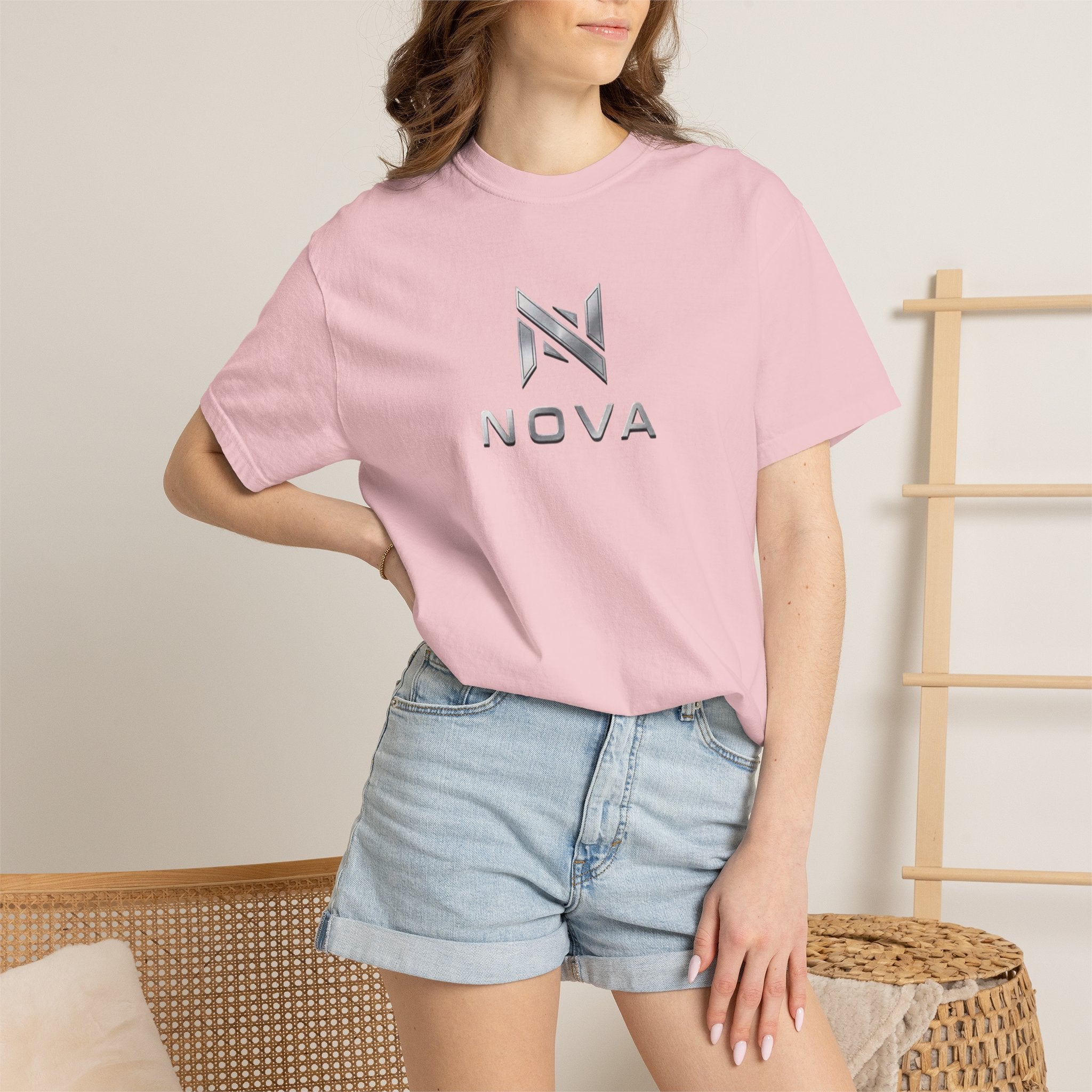 Nova  T-Shirt — Metallic Geometric Back Graphic Tee