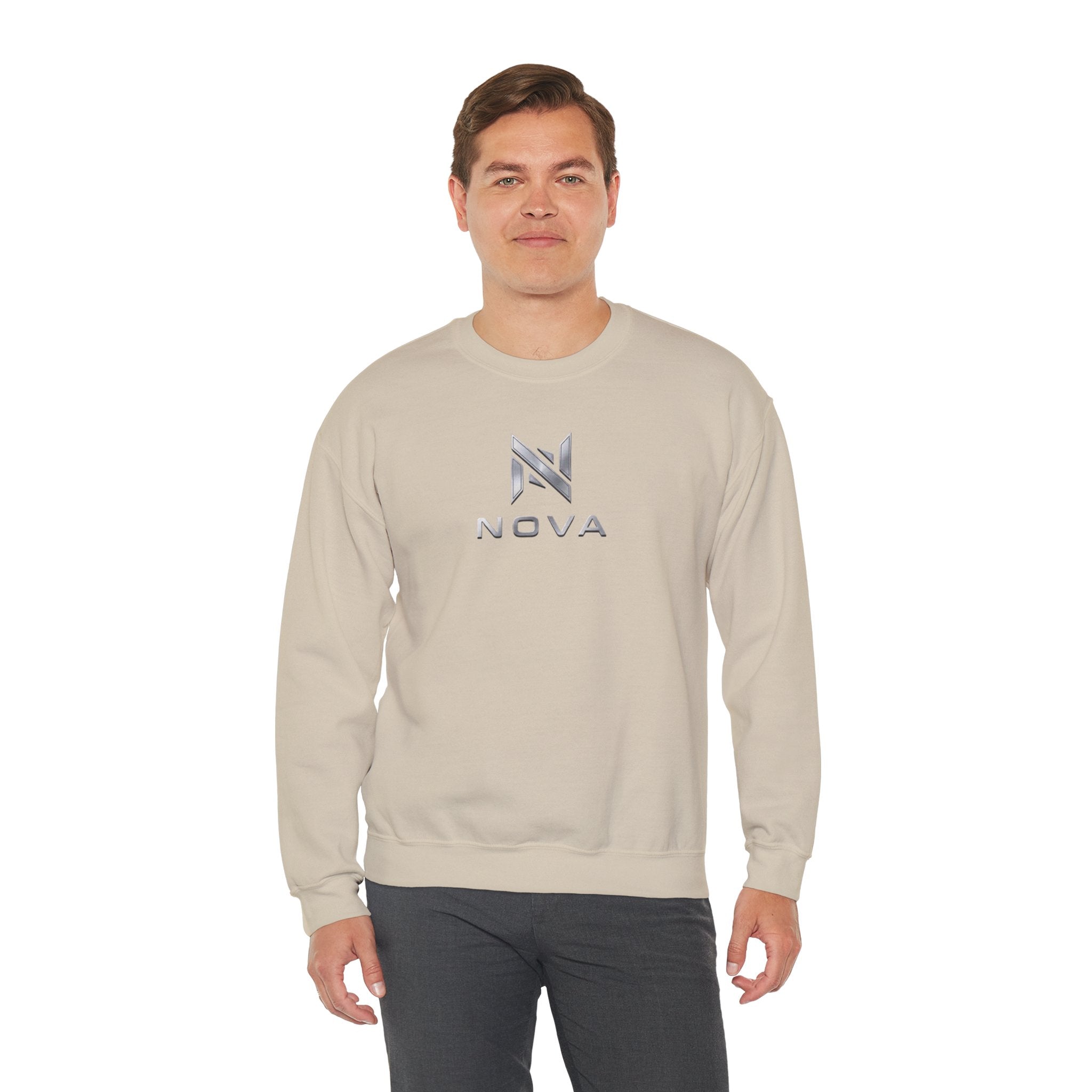 Nova  Crewneck Sweatshirt — Metallic Monogram Graphic