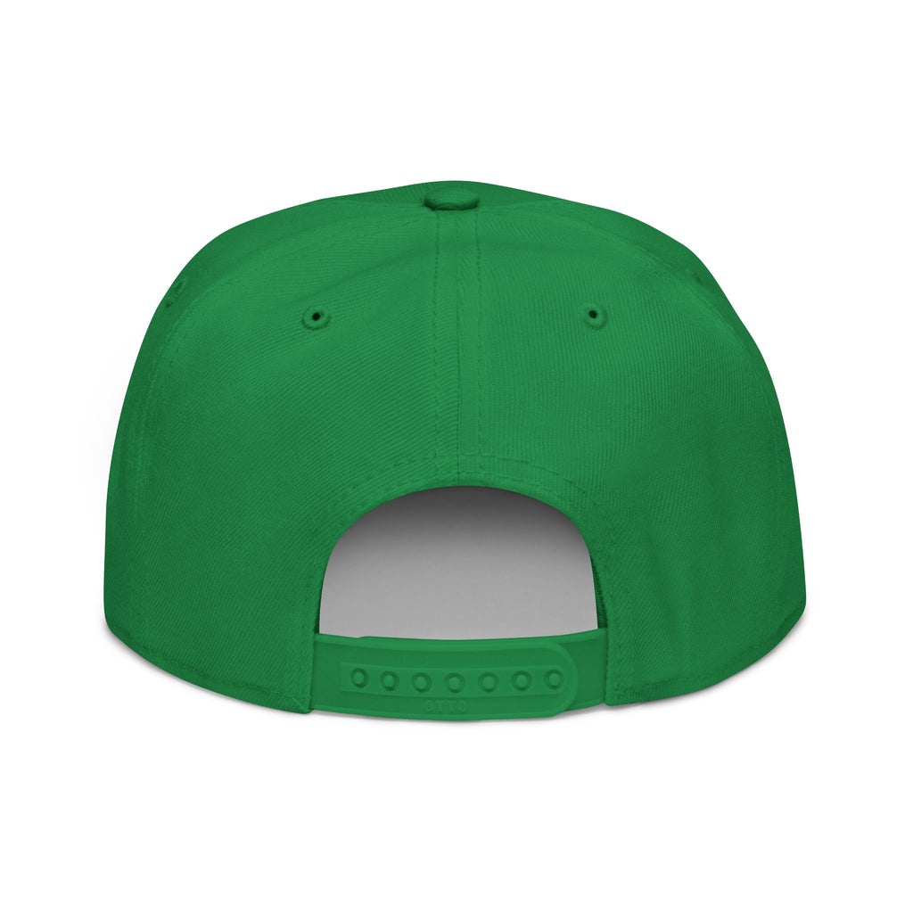 Embroidered Nova Snapback Hat – Black/Charcoal Flat Brim Cap