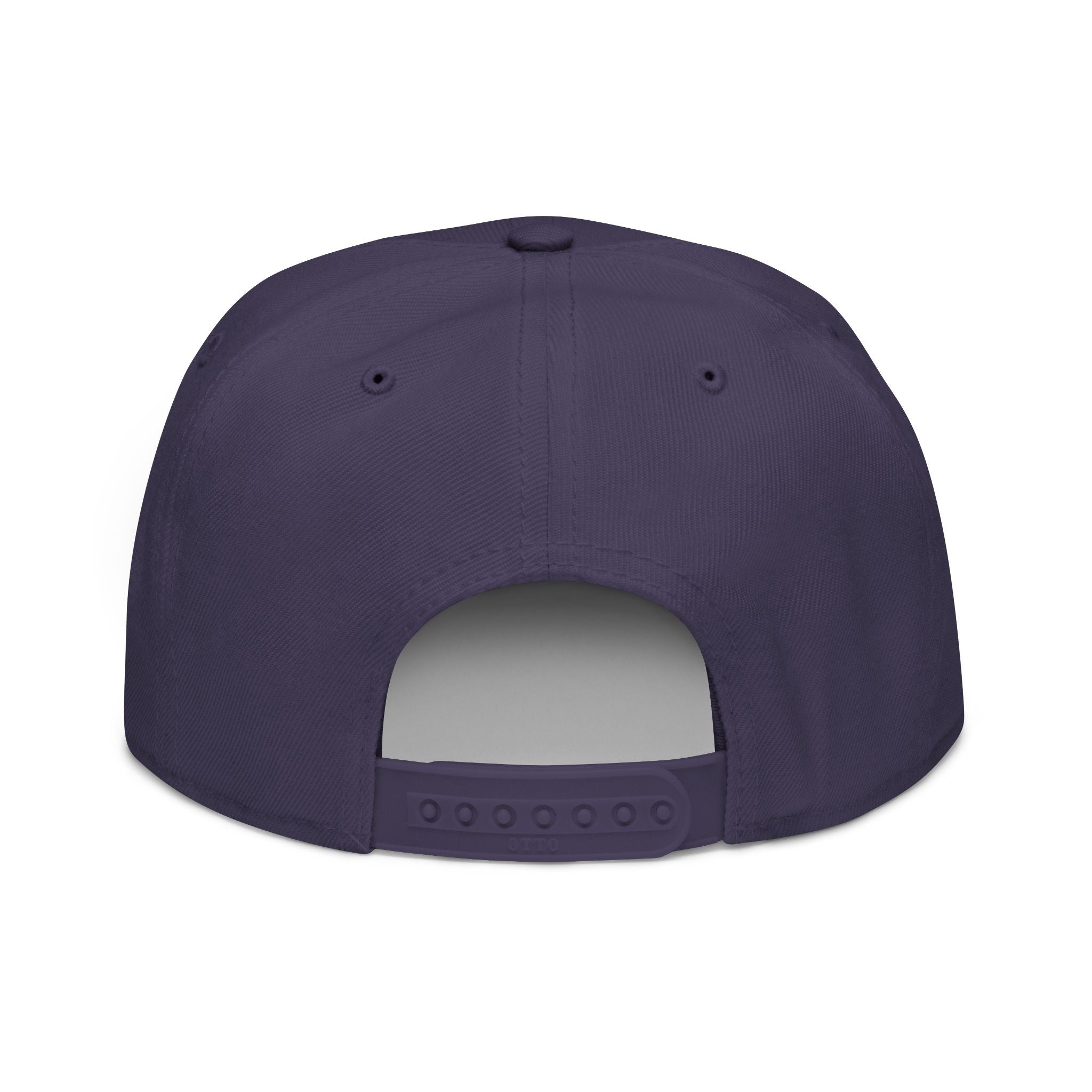 Embroidered Nova Snapback Hat – Black/Charcoal Flat Brim Cap
