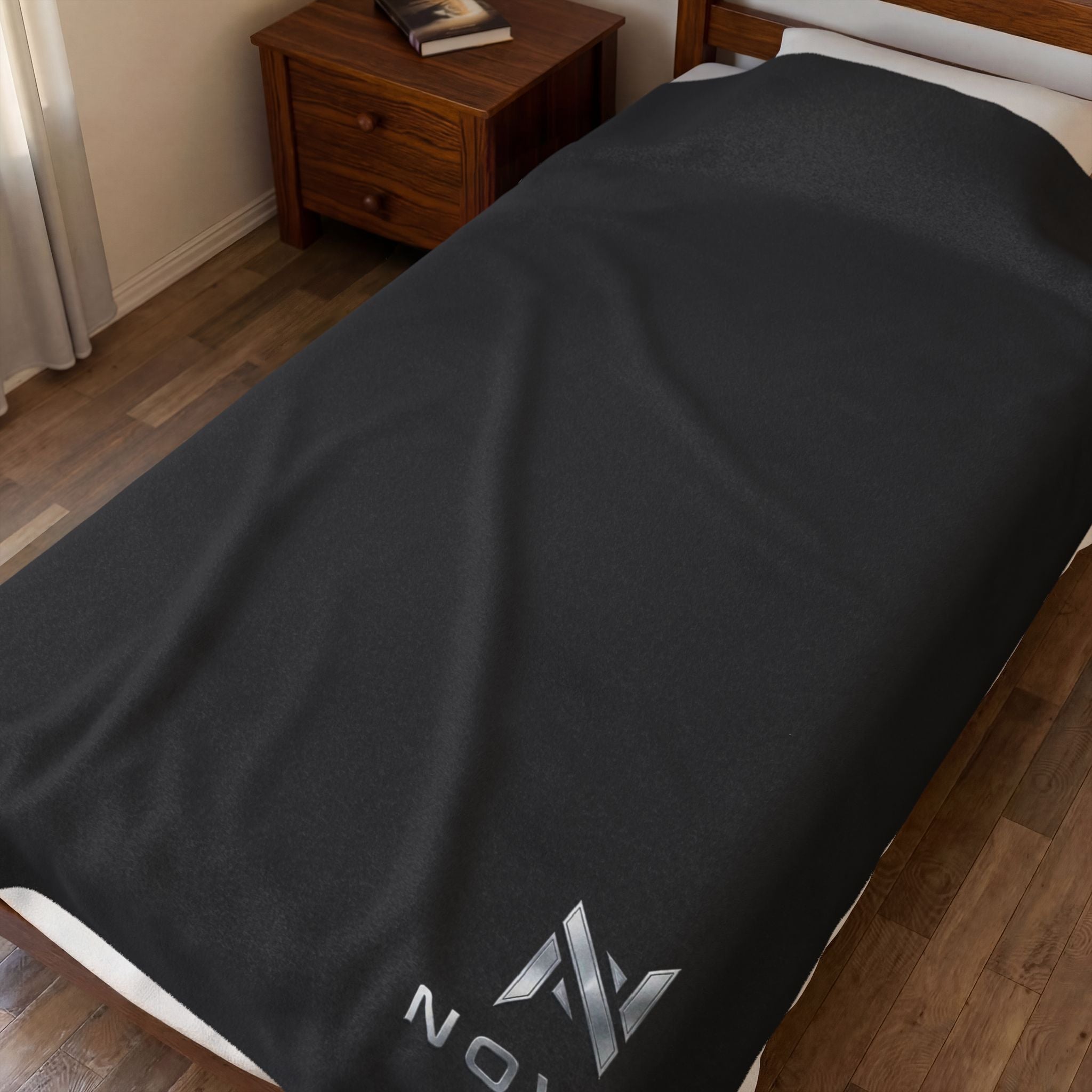Plush Blanket — Minimal Nova Logo Velveteen Throw