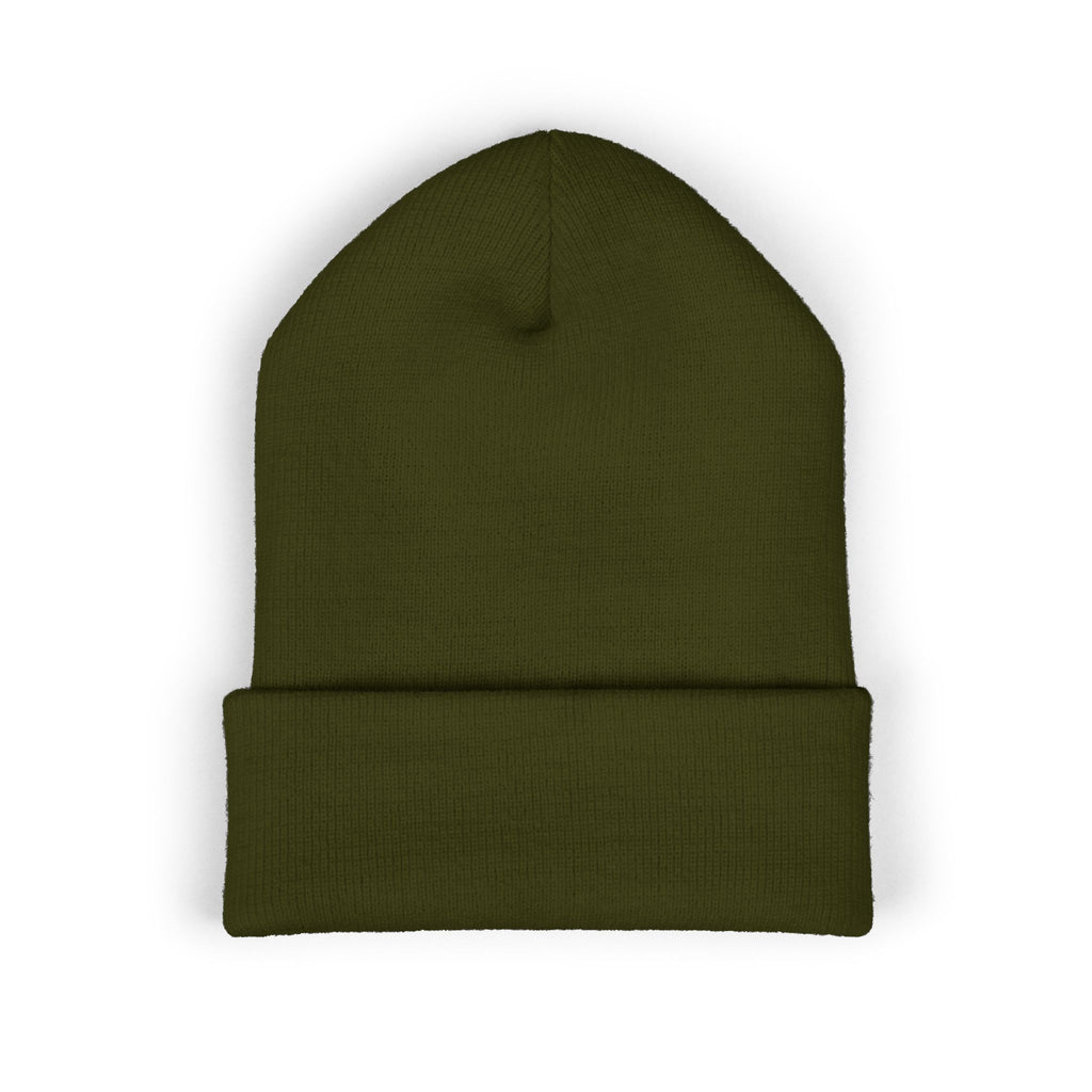 Embroidered Nova Cuffed Beanie — Classic Knit Winter Hat