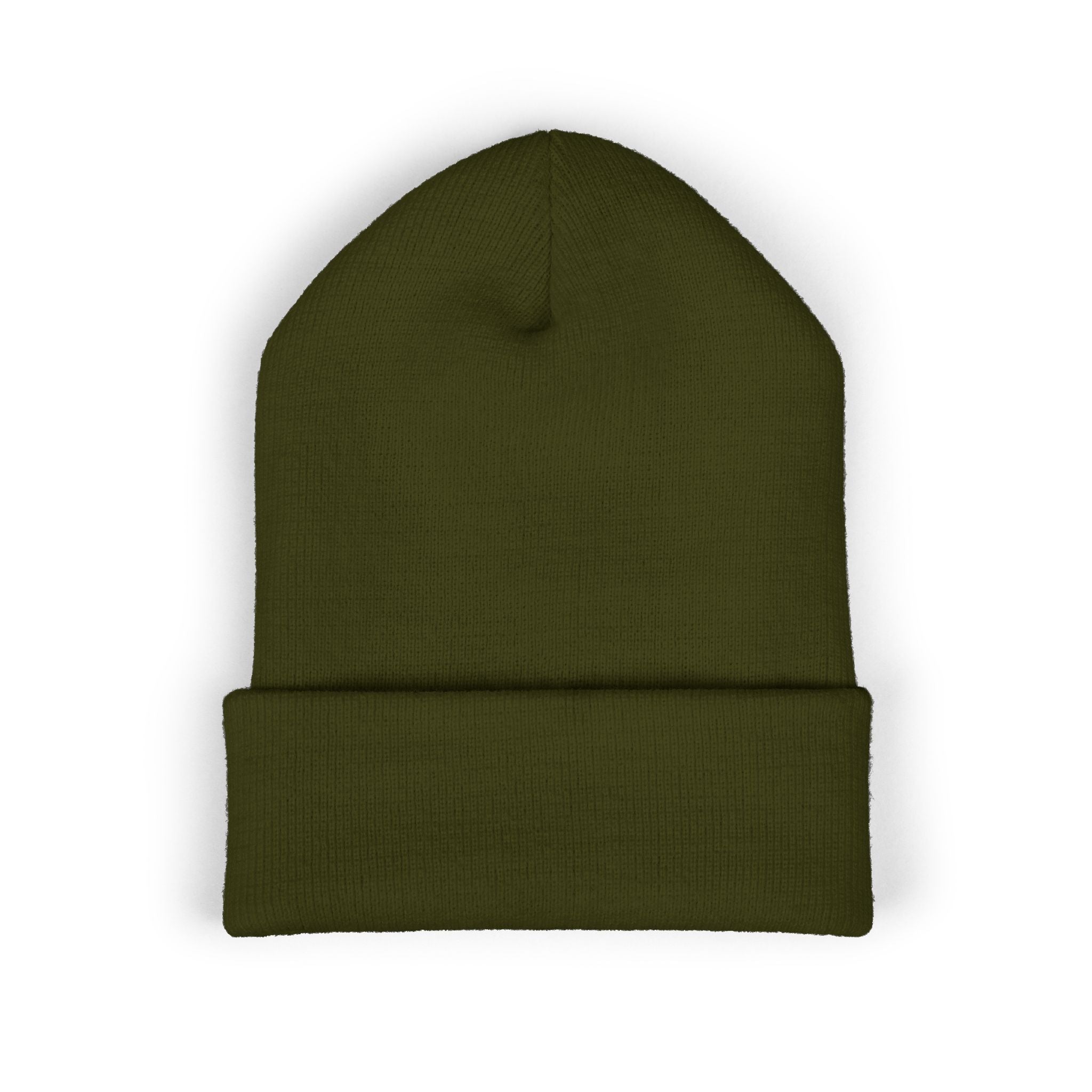 Embroidered Nova Cuffed Beanie — Classic Knit Winter Hat