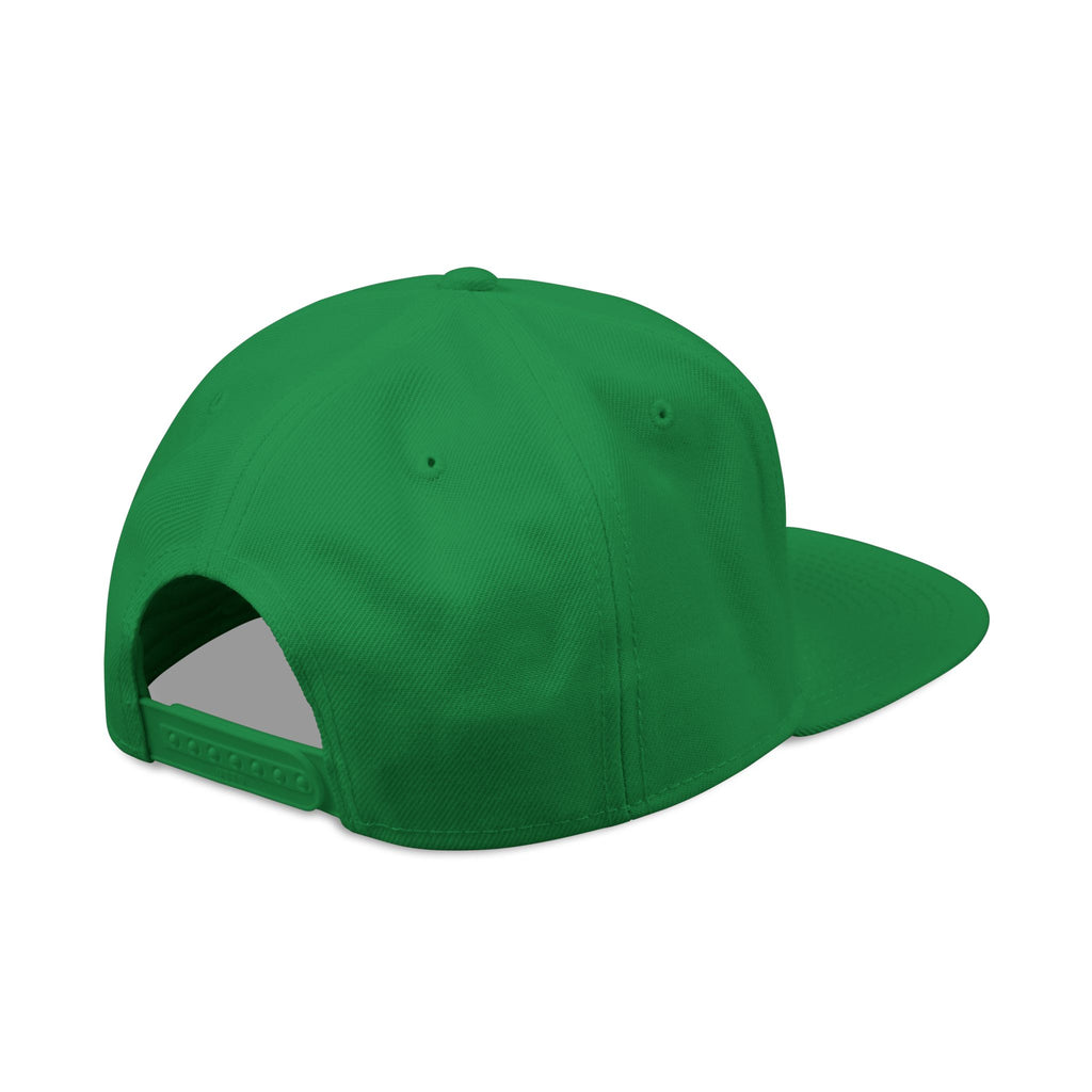 Embroidered Nova Snapback Hat – Black/Charcoal Flat Brim Cap
