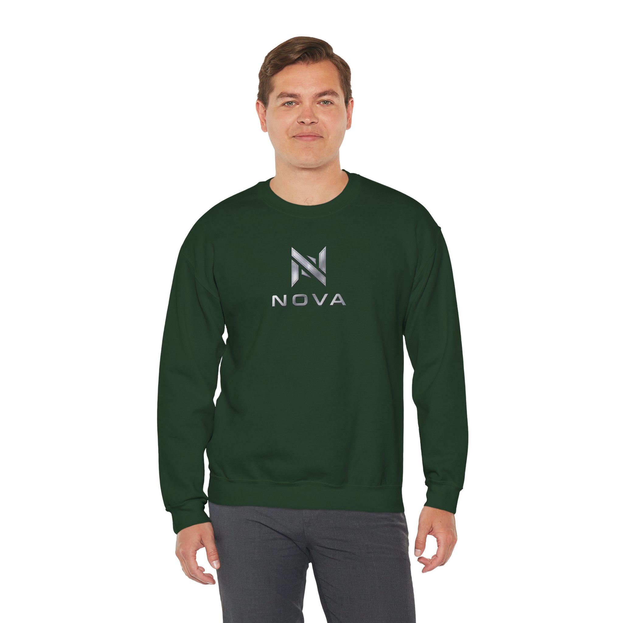 Nova  Crewneck Sweatshirt — Metallic Monogram Graphic