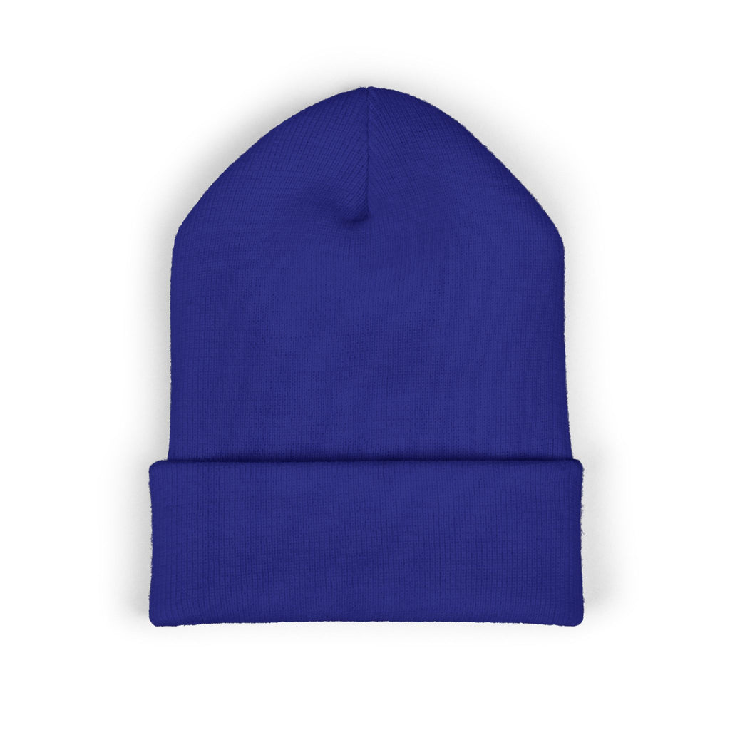 Embroidered Nova Cuffed Beanie — Classic Knit Winter Hat